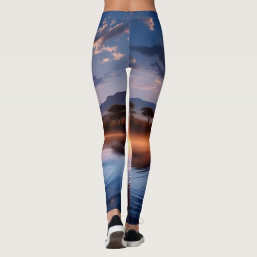 Kosmische Giraffe - African Sunset Leggings Tights (Achterkant)