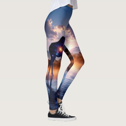 Kosmische Giraffe - African Sunset Leggings Tights (Rechts)