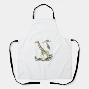 Kosmische Giraffe Grappige Giraffe voor Vrouwen Ma Schort