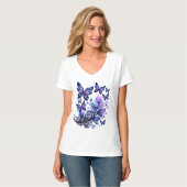 Kosmische Glitter Vlinders T-shirt (Voorkant volledig)