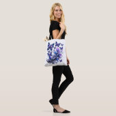 Kosmische Glitter Vlinders Wit Tote Bag (Op model)
