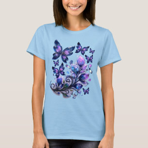 Kosmische Glittervlinders T-shirt