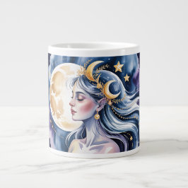 Kosmische godin grote koffiekop