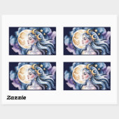 Kosmische godin rechthoekige sticker (Vel)