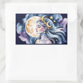 Kosmische godin rechthoekige sticker (Tas)