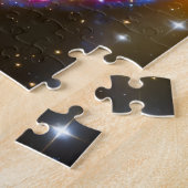 Kosmische Golden Pink en Blue Galactic Space Event Legpuzzel (Zijkant)