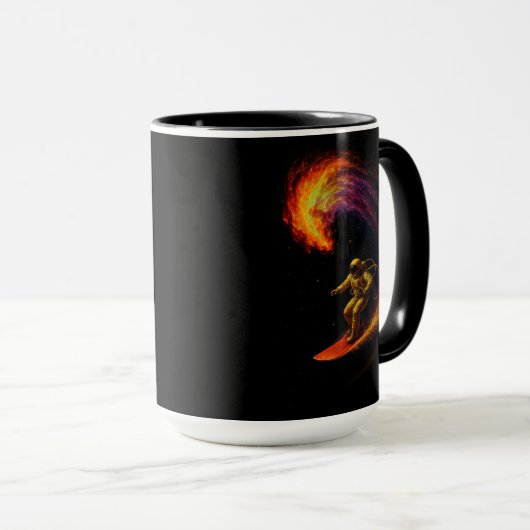 Kosmische Golfrijder Mok (Voorkant rechts)
