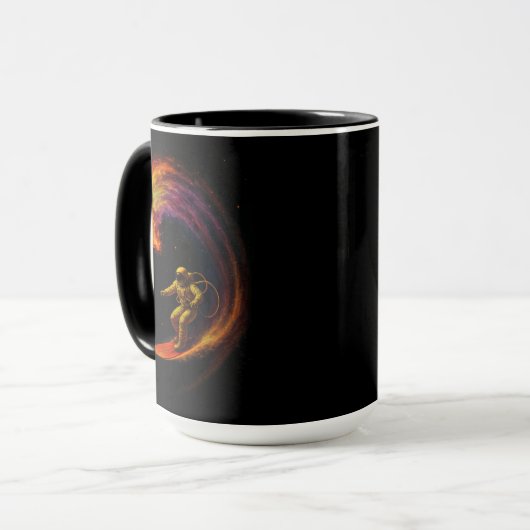 Kosmische Golfrijder Mok (Voorkant links)