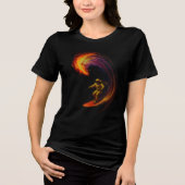 Kosmische Golfrijder Tri-Blend Shirt (Voorkant)