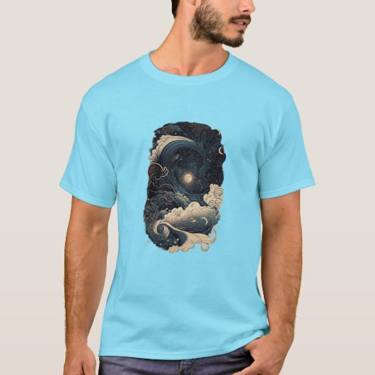 Kosmische golven. t-shirt (Voorkant)