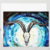 kosmische goth schedel kunst (Voorkant / Achterkant)