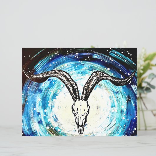 kosmische goth schedel kunst (Staand voorkant)