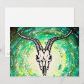 kosmische goth schedel kunst feestdagenkaart (Voorkant / Achterkant)