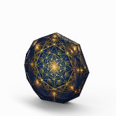 Kosmische Gouden Blauwdruk Fotoblokken (Rechts)