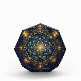 Kosmische Gouden Blauwdruk Fotoblokken
