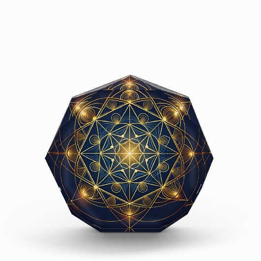 Kosmische Gouden Blauwdruk Fotoblokken (Voorkant)