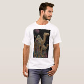 Kosmische gouden kameel duo t-shirt (Voorkant volledig)
