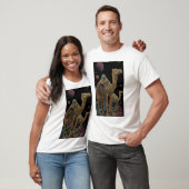 Kosmische gouden kameel duo t-shirt (Unisex)