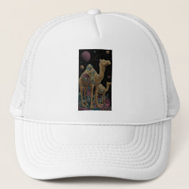 Kosmische gouden kameel duo trucker pet