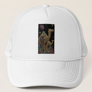 Kosmische gouden kameel duo trucker pet