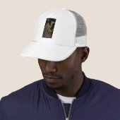 Kosmische gouden kameel duo trucker pet (In situ)