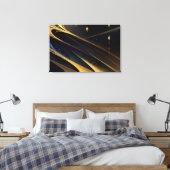 Kosmische Gouden Stroom Canvas Afdruk (Insitu (Slaapkamer))