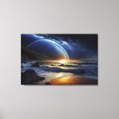 Kosmische Gouden Stroom Canvas Afdruk (Voorkant)