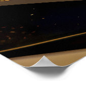 Kosmische Gouden Stroom Poster (Hoek)