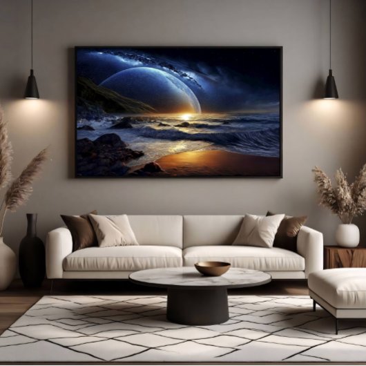 Kosmische Gouden Stroom Poster