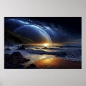 Kosmische Gouden Stroom Poster (Voorkant)