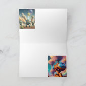 Kosmische Groeten van de Farting Weirdo Aliens Kaart (Binnen)