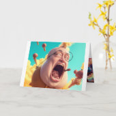 Kosmische Groeten van de Farting Weirdo Aliens Kaart (Gele Bloem)