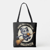 Kosmische Halloween: Panda-astronaut geniet van po Tote Bag (Achterkant)