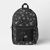 Kosmische Halloween-rugzak met pompoenen en heks Bedrukte Rugzak (Voorkant)