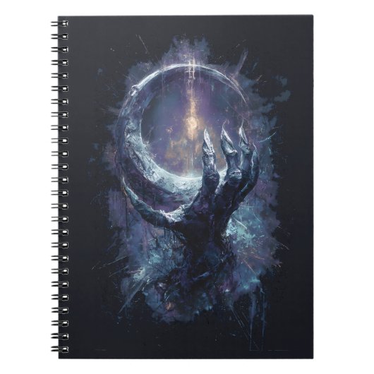 Kosmische Hand Donkere Fantasie Notitieboek (Voorkant)