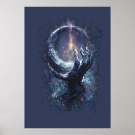 Kosmische Hand Donkere Fantasie Poster