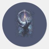 Kosmische Hand Donkere Fantasie Ronde Sticker (Voorkant)