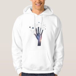 Kosmische Hand in Sterrenstelsel – Surreal Spiritu Hoodie