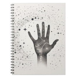Kosmische Hand in Sterrenstelsel – Surrealistische Notitieboek