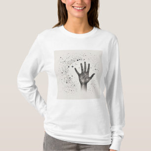Kosmische hand in sterrenstelsel - Surrealistische T-shirt