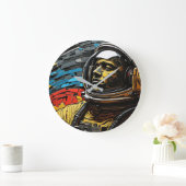 Kosmische Harmonie: Astronaut wandklok (Huis)