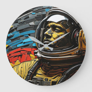 Kosmische Harmonie: Astronaut wandklok
