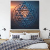 Kosmische Harmonie: Het Eeuwige Embleem Canvas Afdruk (Insitu (Slaapkamer))