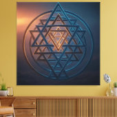 Kosmische Harmonie: Het Eeuwige Embleem Canvas Afdruk (Insitu (Woonkamer))