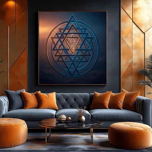 Kosmische Harmonie: Het Eeuwige Embleem Canvas Afdruk