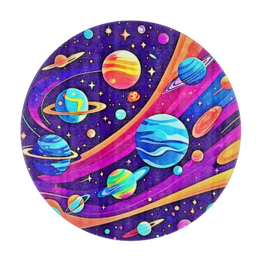 Kosmische Harmonie Kunst Snijplank (Voorkant)