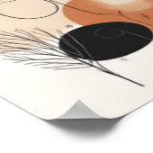 Kosmische Harmonie | Moderne Abstracte Geometrisch Poster (Hoek)