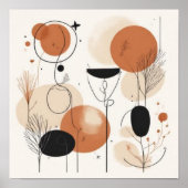 Kosmische Harmonie | Moderne Abstracte Geometrisch Poster (Voorkant)