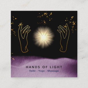 *~* Kosmische Healing Hands Universe Energy Stars Vierkante Visitekaartje