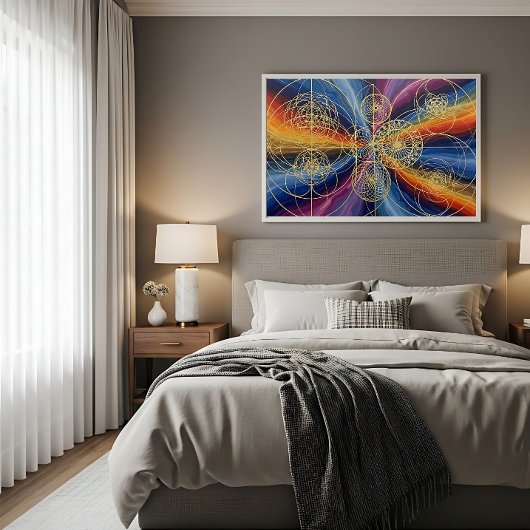 Kosmische Heilige Geometrie Canvas Afdruk